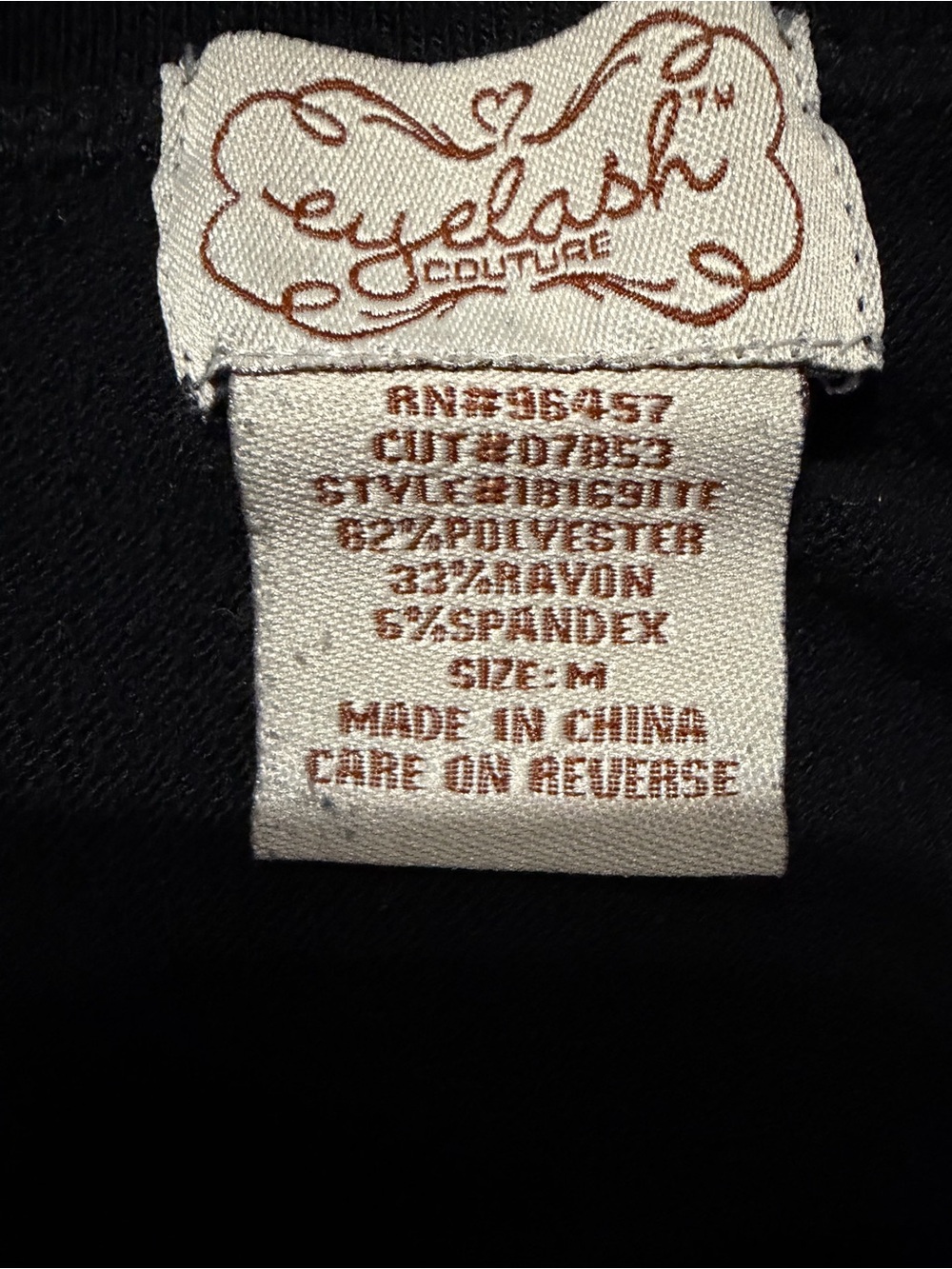 Eyelash Couture Black Short-Sleeve Button-Front top - Picture 6 of 6